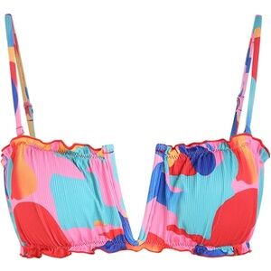 NWOT Colorful Women's Strapless Bikini Top, Lg Quality 💙